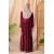 Ruffle Maxi - Maroon